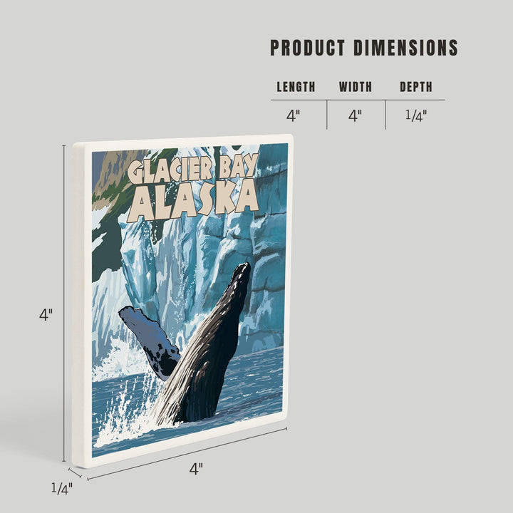Glacier Bay, Alaska, Humpback Whale, Coasters Coasters Lantern Press