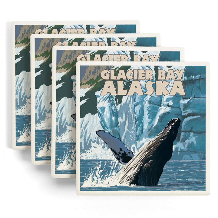Glacier Bay, Alaska, Humpback Whale, Coasters Coasters Lantern Press