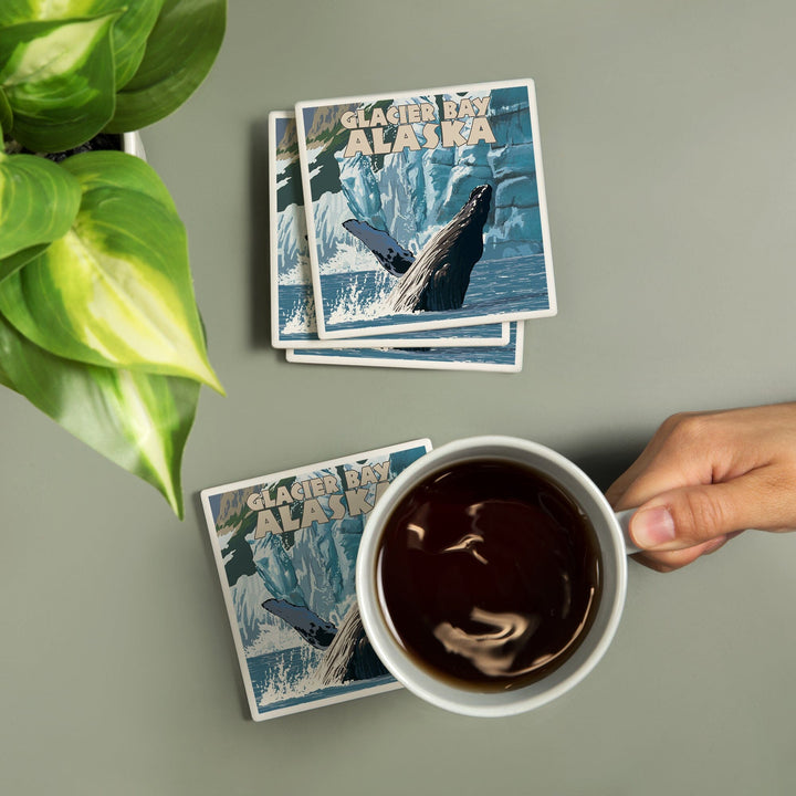 Glacier Bay, Alaska, Humpback Whale, Coasters Coasters Lantern Press