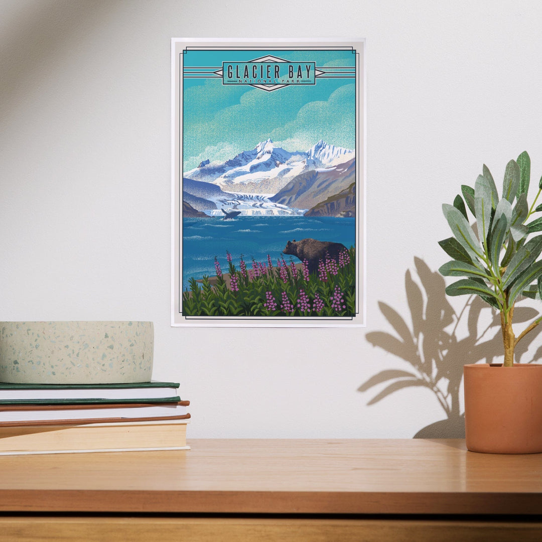 Glacier Bay National Park, Alaska, Lithograph National Park Series, Art & Giclee Prints - Lantern Press