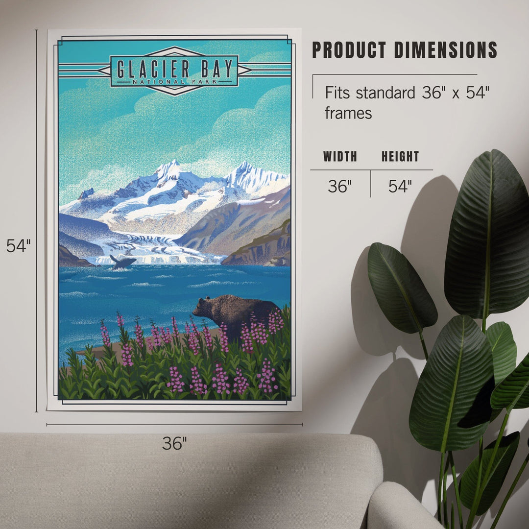Glacier Bay National Park, Alaska, Lithograph National Park Series, Art & Giclee Prints - Lantern Press