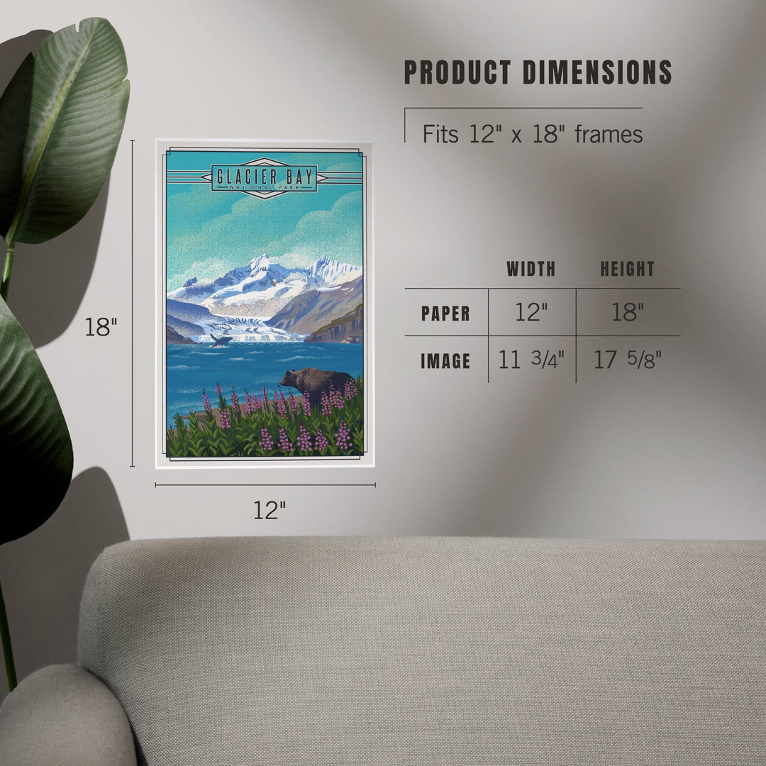 Glacier Bay National Park, Alaska, Lithograph National Park Series, Art & Giclee Prints - Lantern Press