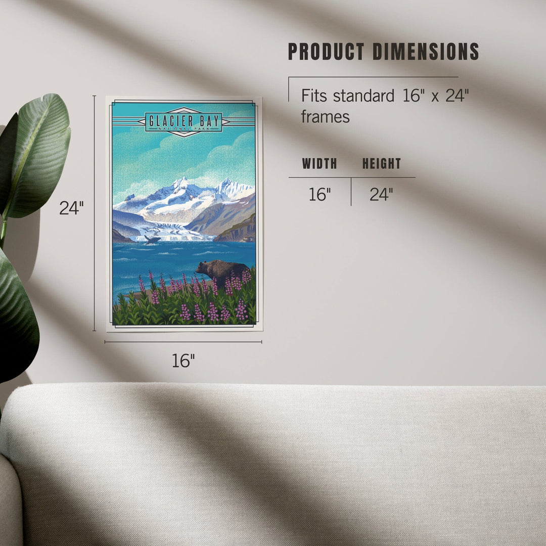 Glacier Bay National Park, Alaska, Lithograph National Park Series, Art & Giclee Prints - Lantern Press
