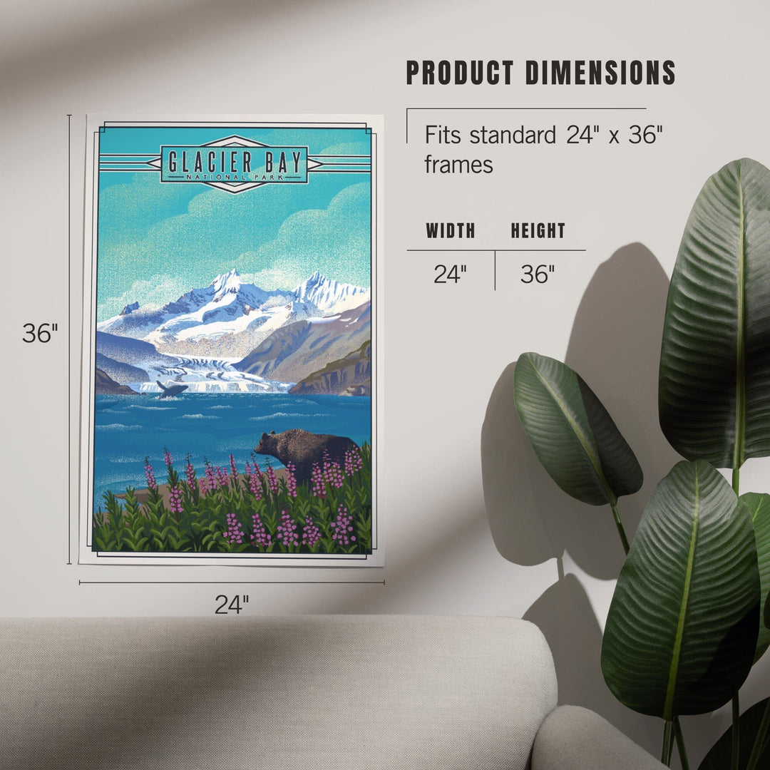 Glacier Bay National Park, Alaska, Lithograph National Park Series, Art & Giclee Prints - Lantern Press
