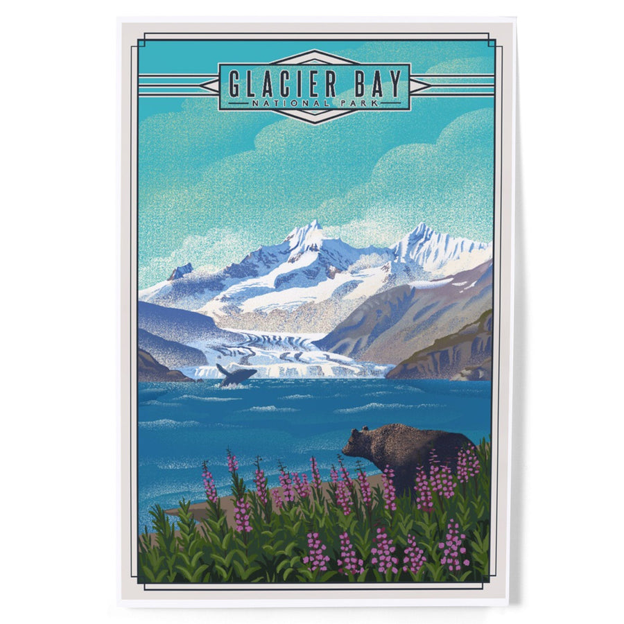 Glacier Bay National Park, Alaska, Lithograph National Park Series, Art & Giclee Prints - Lantern Press