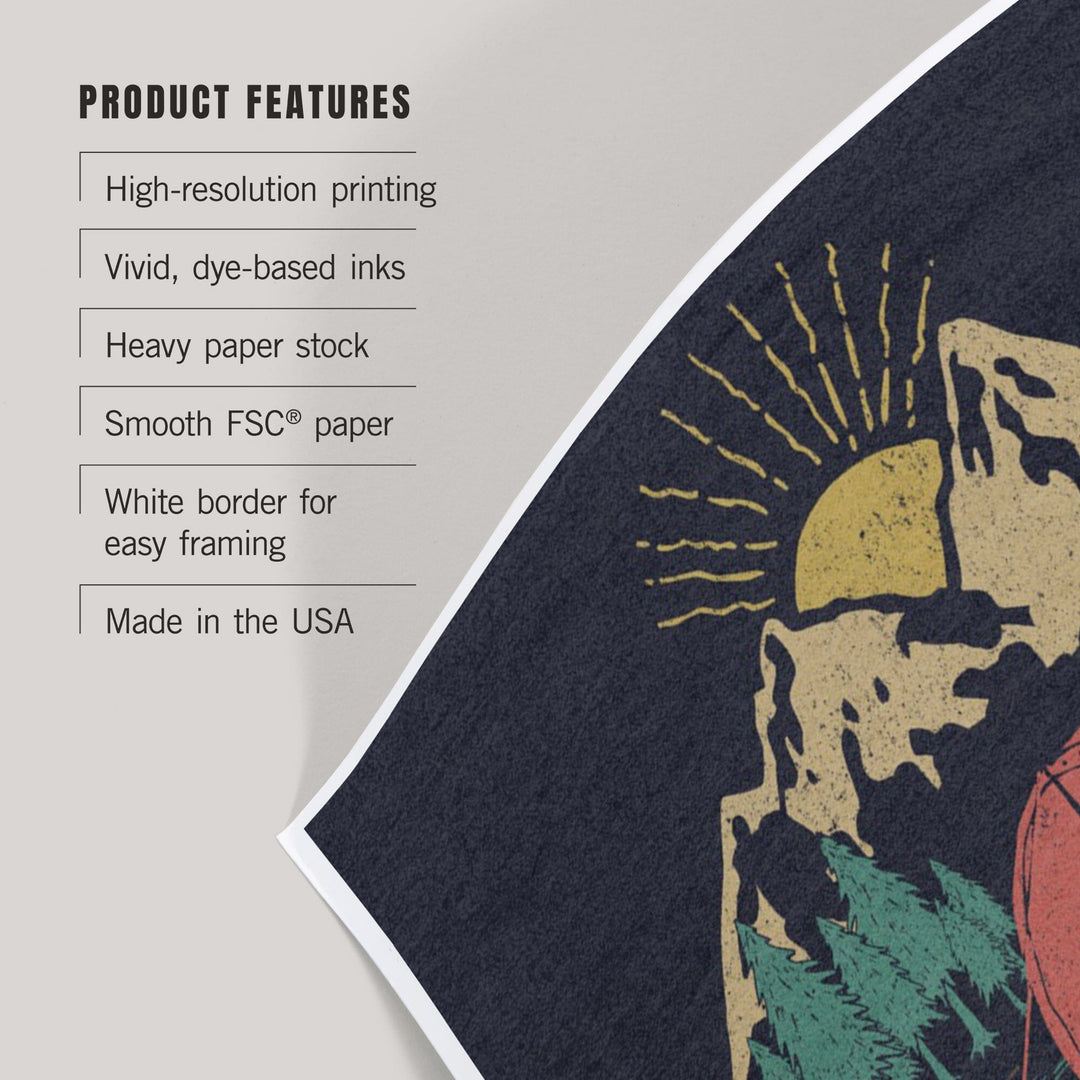 Glacier National Park, Montana, Camping Scene, Art & Giclee Prints Art Lantern Press