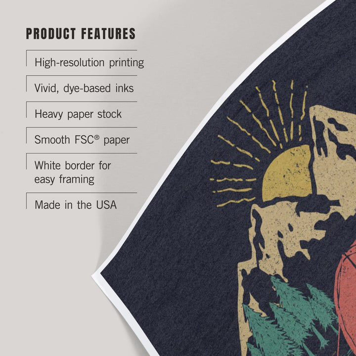 Glacier National Park, Montana, Camping Scene, Art & Giclee Prints Art Lantern Press