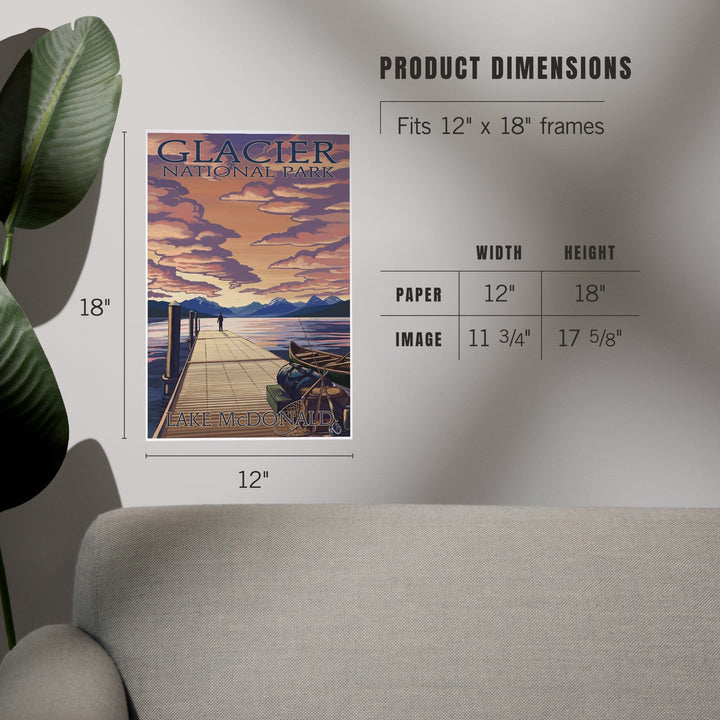 Glacier National Park, Montana, Lake McDonald, Art & Giclee Prints - Lantern Press