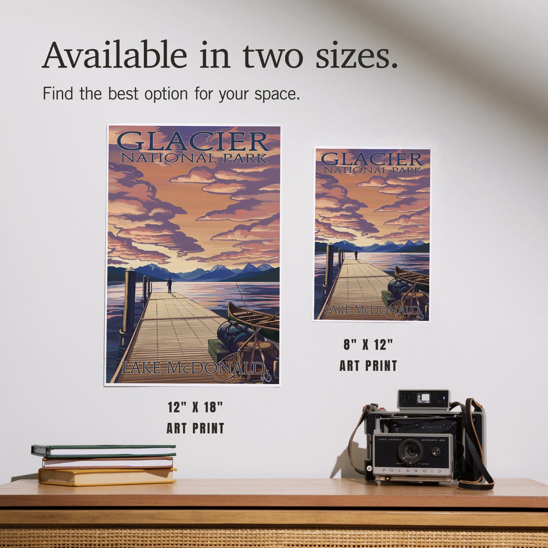 Glacier National Park, Montana, Lake McDonald, Art & Giclee Prints - Lantern Press