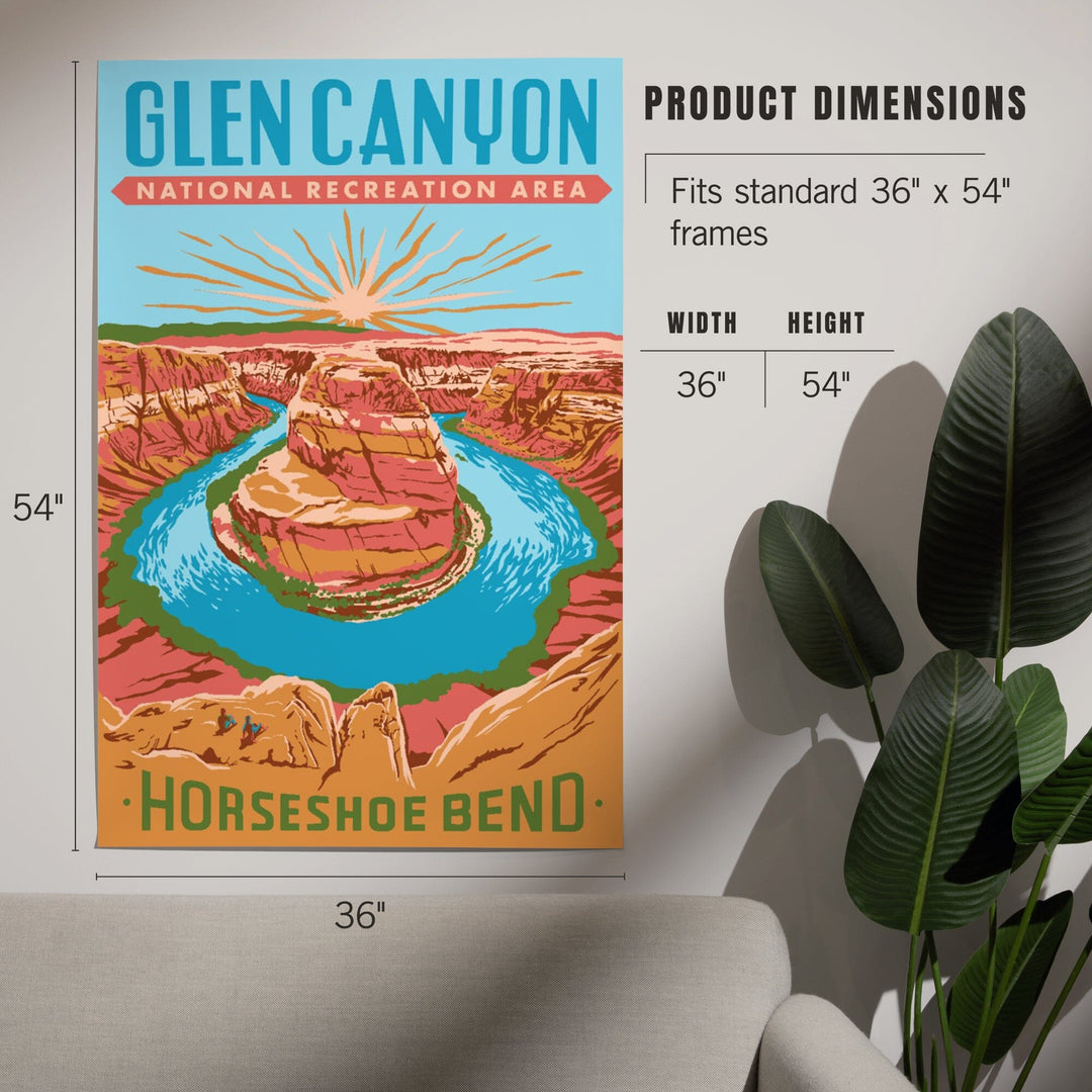 Glen Canyon National Recreation Area, Utah, Explorer Series, Horseshoe Bend, Art & Giclee Prints - Lantern Press