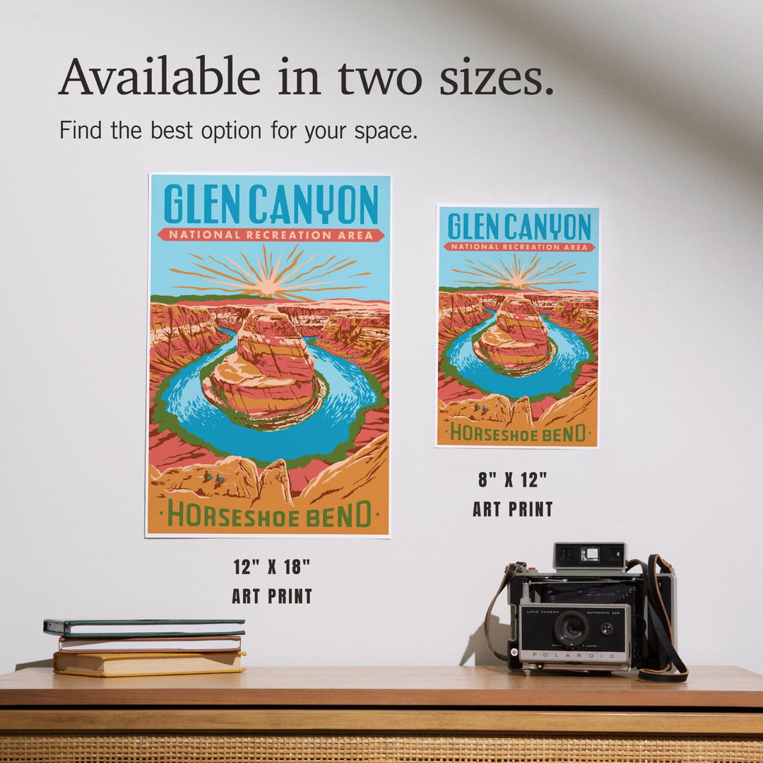 Glen Canyon National Recreation Area, Utah, Explorer Series, Horseshoe Bend, Art & Giclee Prints - Lantern Press