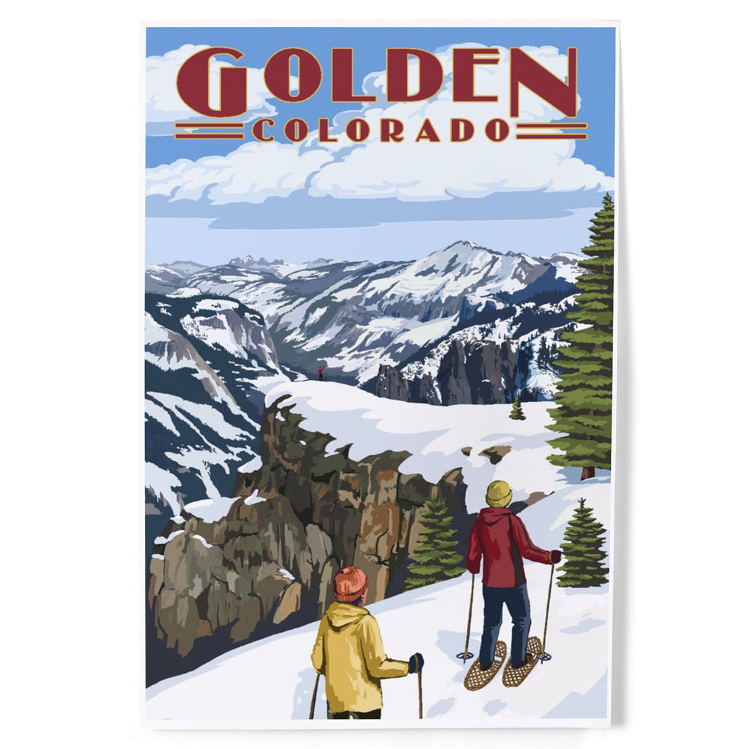 Golden, Colorado, Snowshoer Scene, Art & Giclee Prints - Lantern Press