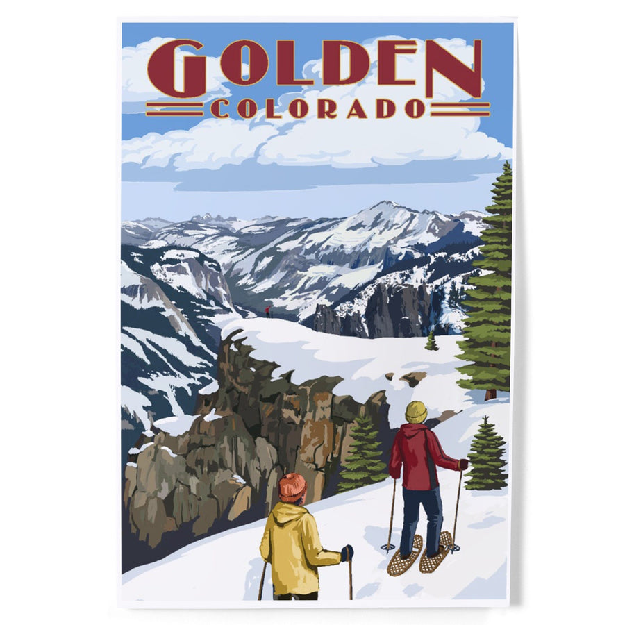 Golden, Colorado, Snowshoer Scene, Art & Giclee Prints - Lantern Press