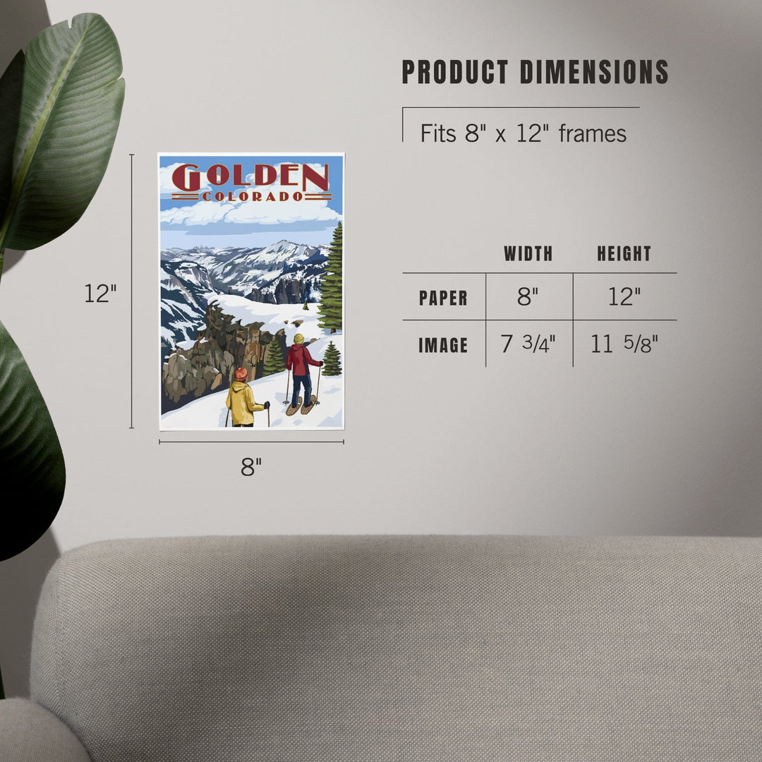 Golden, Colorado, Snowshoer Scene, Art & Giclee Prints - Lantern Press