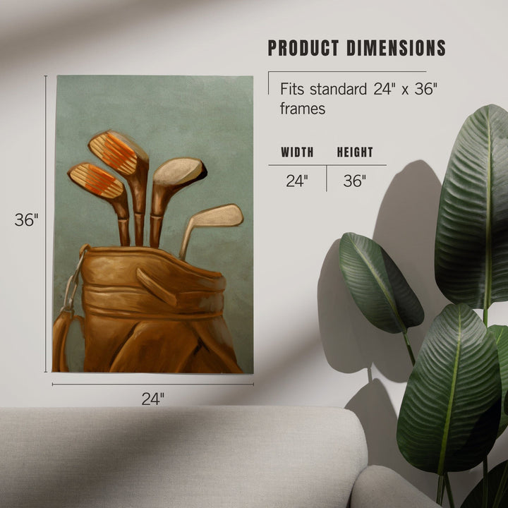Golf Clubs, Oil Painting, Art & Giclee Prints - Lantern Press