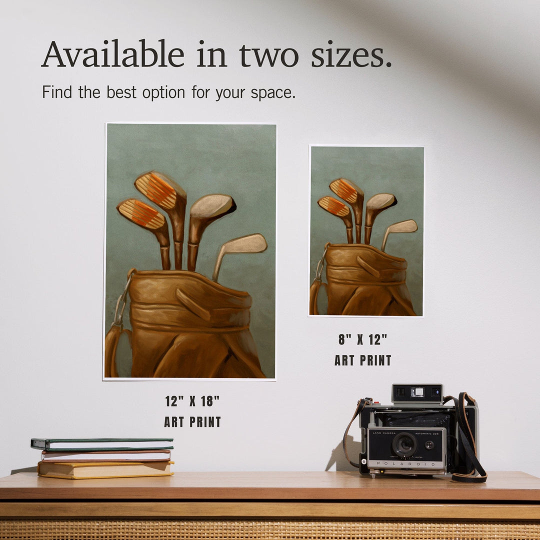 Golf Clubs, Oil Painting, Art & Giclee Prints - Lantern Press