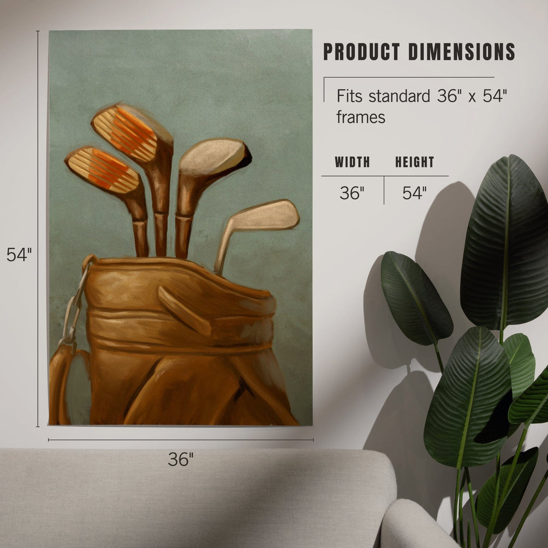 Golf Clubs, Oil Painting, Art & Giclee Prints - Lantern Press