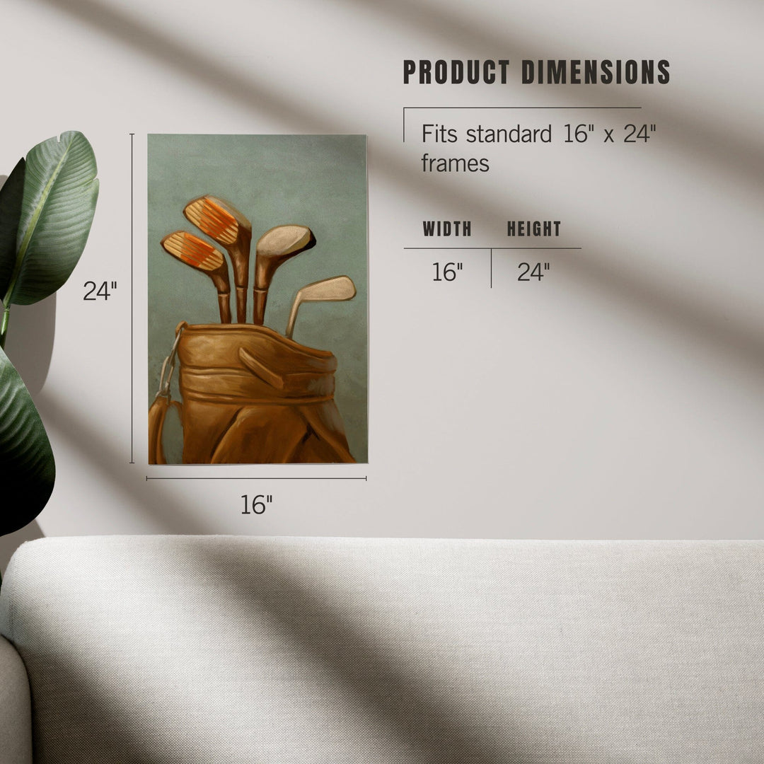 Golf Clubs, Oil Painting, Art & Giclee Prints - Lantern Press