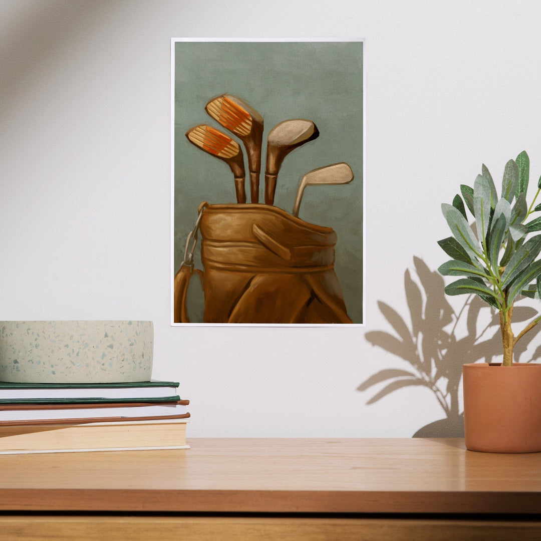 Golf Clubs, Oil Painting, Art & Giclee Prints - Lantern Press
