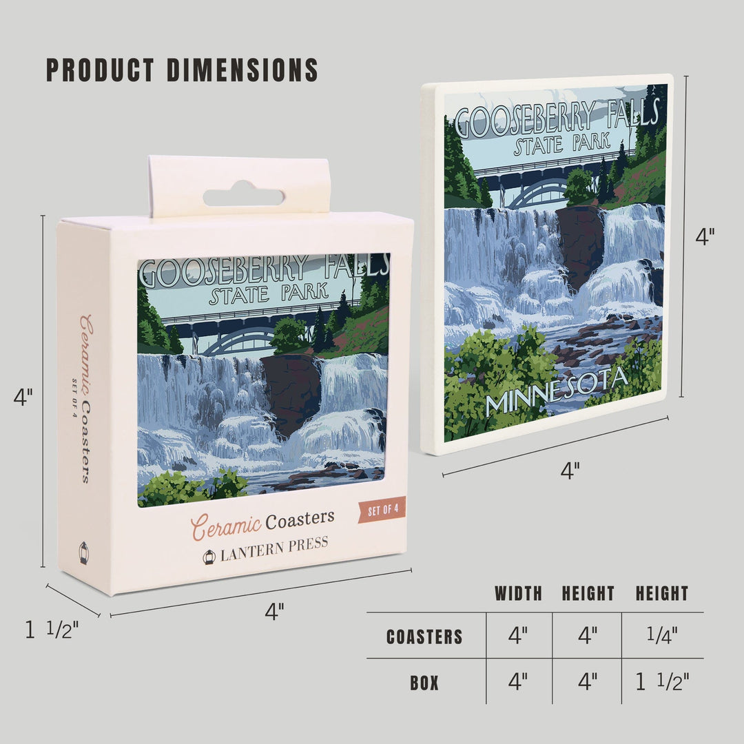 Gooseberry Falls State Park, Minnesota, Coasters Coasters Lantern Press
