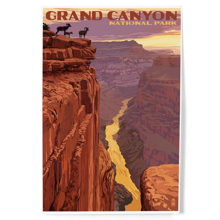 Grand Canyon National Park, Arizona, Bighorn Sheep on Point, Art & Giclee Prints - Lantern Press
