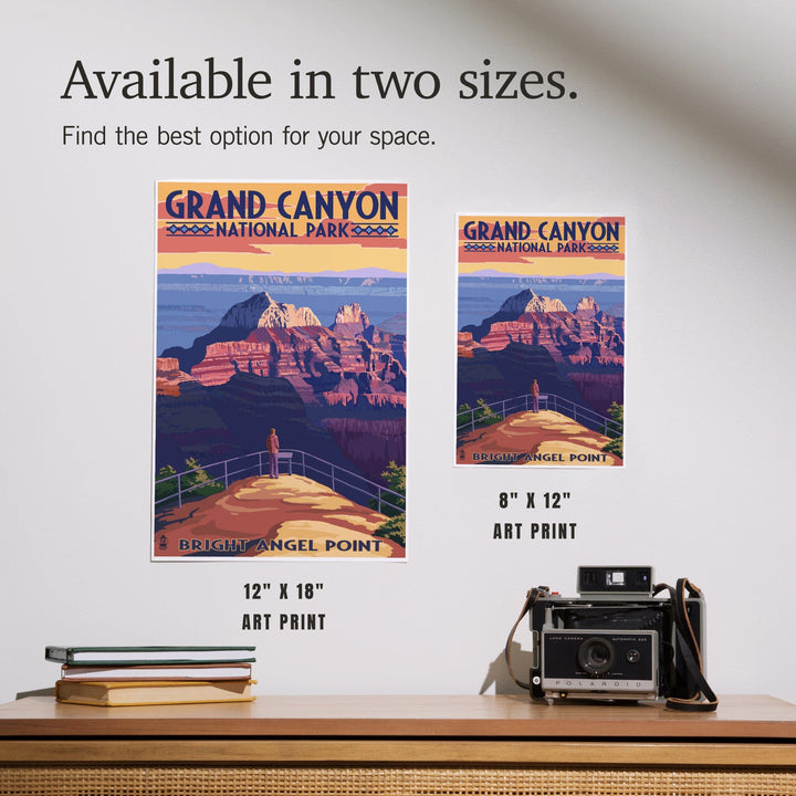 Grand Canyon National Park, Arizona, Bright Angel Point, Art & Giclee Prints - Lantern Press