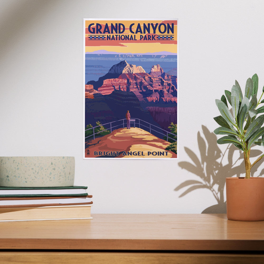 Grand Canyon National Park, Arizona, Bright Angel Point, Art & Giclee Prints - Lantern Press