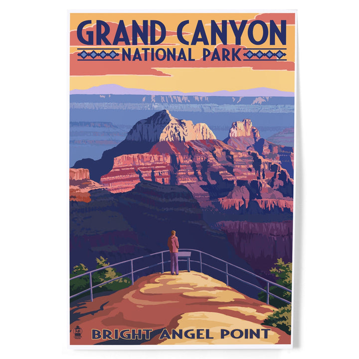 Grand Canyon National Park, Arizona, Bright Angel Point, Art & Giclee Prints - Lantern Press