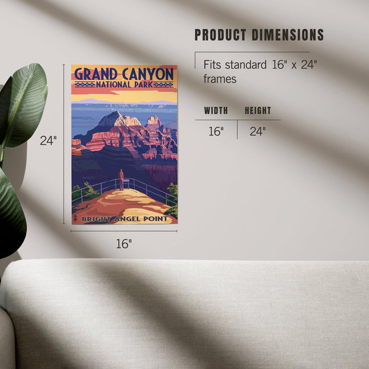 Grand Canyon National Park, Arizona, Bright Angel Point, Art & Giclee Prints - Lantern Press