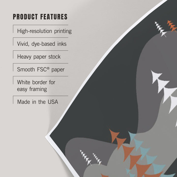 Grand Canyon National Park, Arizona, Go Unplug (Retro Camper), Vector Style, Art & Giclee Prints Art Lantern Press