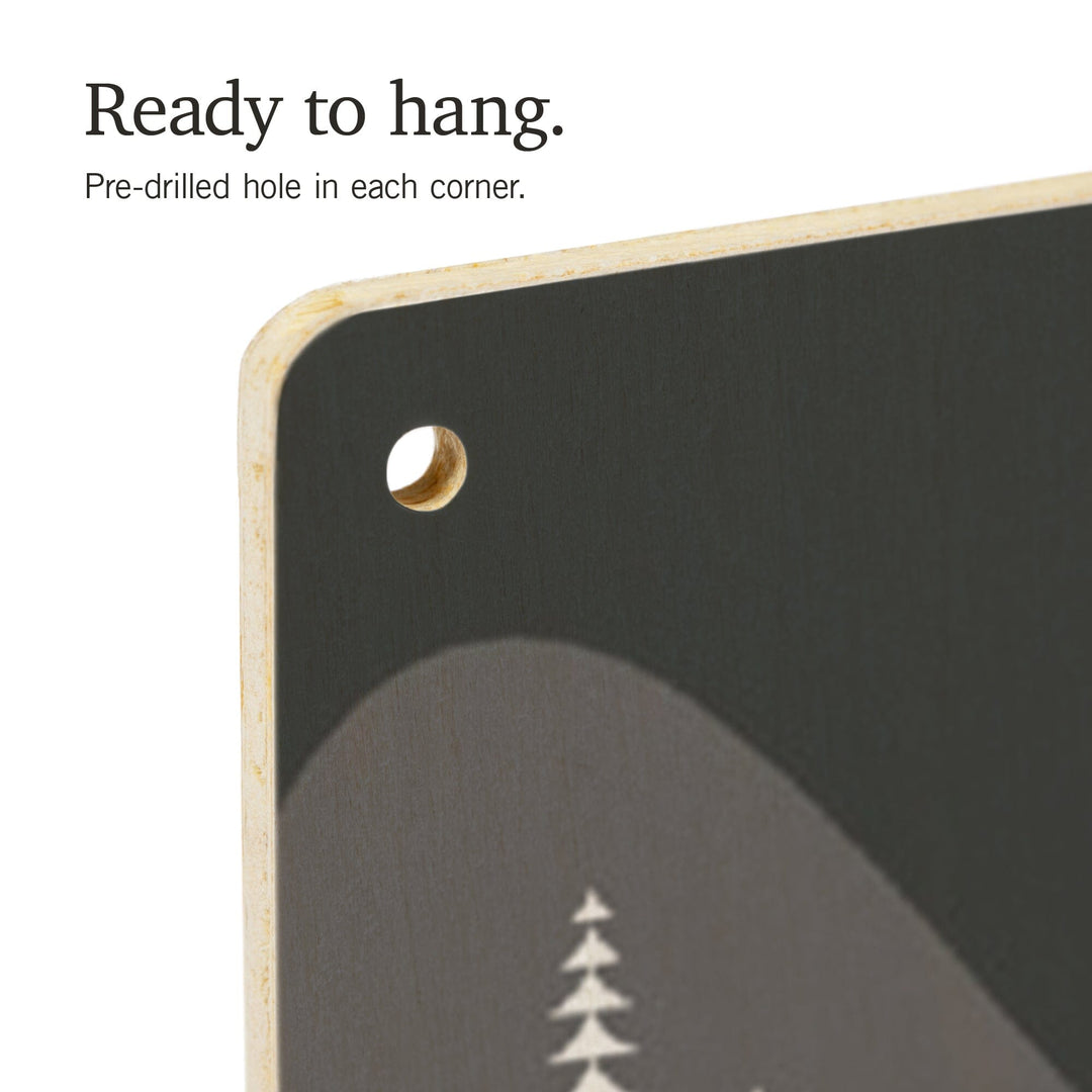 Grand Canyon National Park, Arizona, Go Unplug (Retro Camper), Vector Style, Wood Signs and Postcards Wood Lantern Press