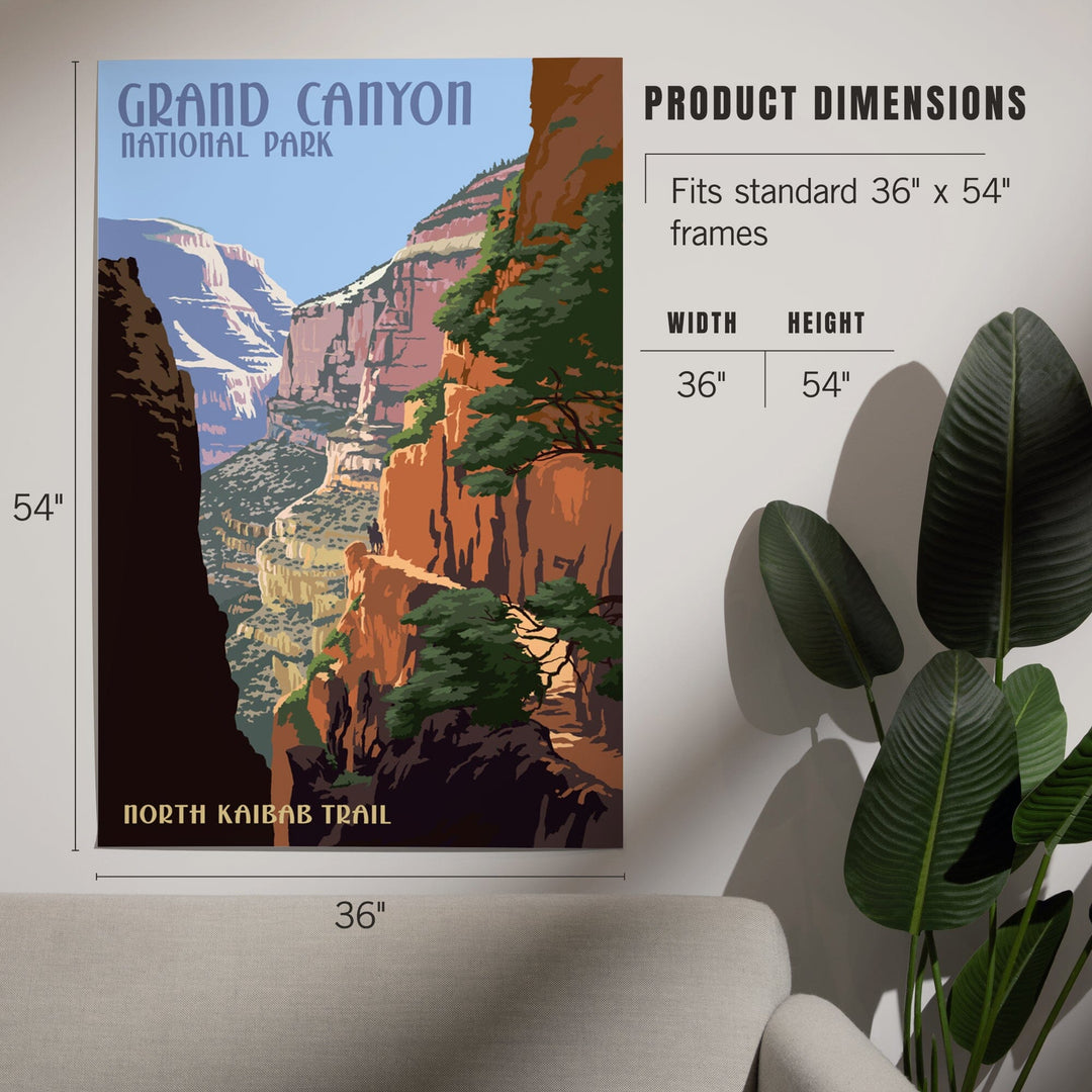 Grand Canyon National Park, Arizona, North Kaibab Trail, Art & Giclee Prints Art Lantern Press 