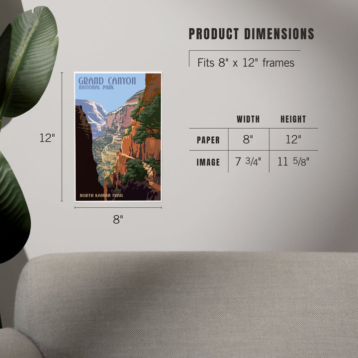 Grand Canyon National Park, Arizona, North Kaibab Trail, Art & Giclee Prints - Lantern Press
