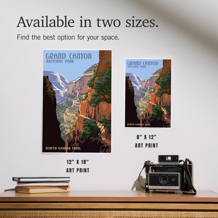 Grand Canyon National Park, Arizona, North Kaibab Trail, Art & Giclee Prints - Lantern Press