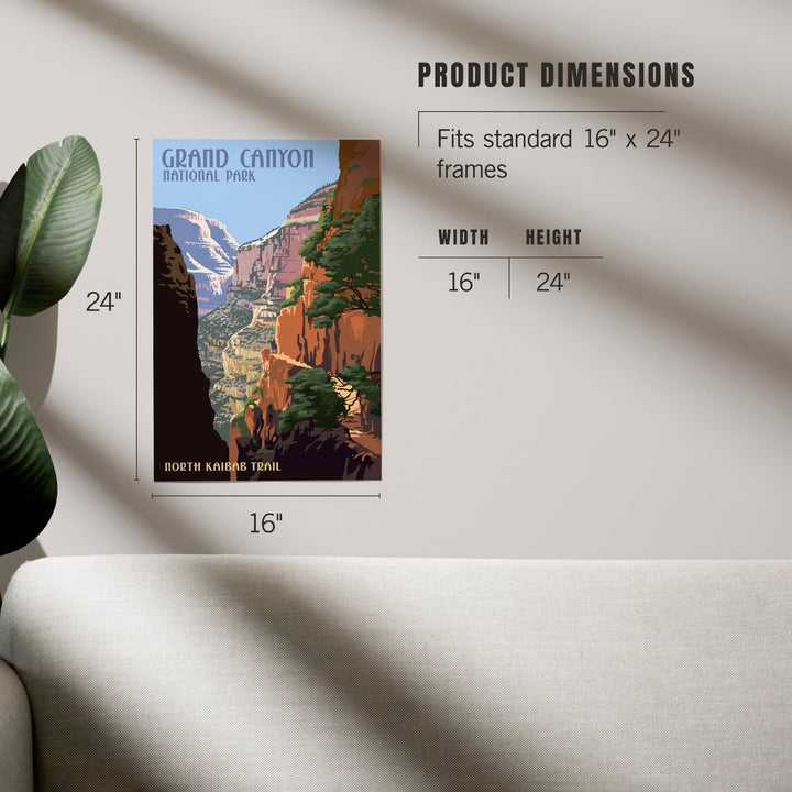 Grand Canyon National Park, Arizona, North Kaibab Trail, Art & Giclee Prints - Lantern Press