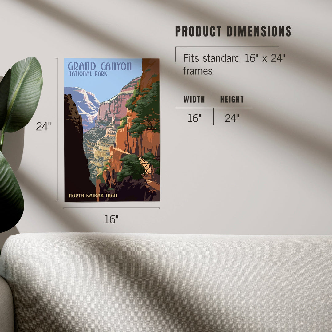 Grand Canyon National Park, Arizona, North Kaibab Trail, Art & Giclee Prints Art Lantern Press 