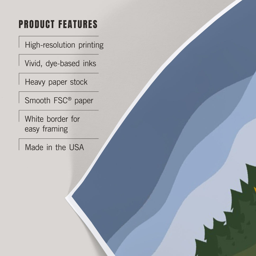 Grand Canyon National Park, Arizona, Off the Grid (Tent), Discover, Vector, Art & Giclee Prints Art Lantern Press