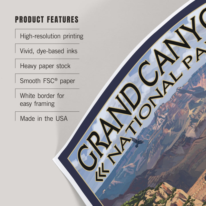 Grand Canyon National Park, Arizona, Ravens at South Rim, Art & Giclee Prints - Lantern Press