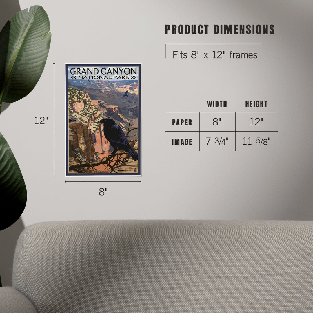 Grand Canyon National Park, Arizona, Ravens at South Rim, Art & Giclee Prints - Lantern Press
