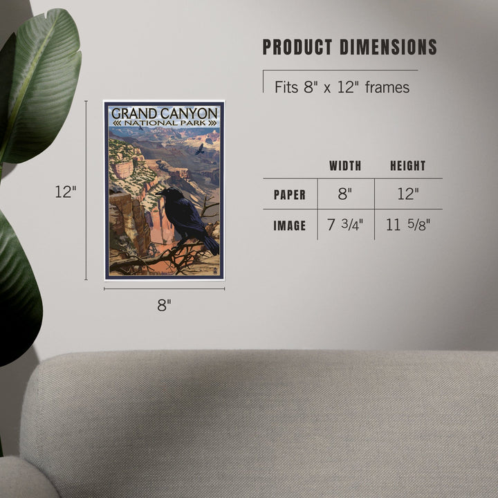 Grand Canyon National Park, Arizona, Ravens at South Rim, Art & Giclee Prints - Lantern Press