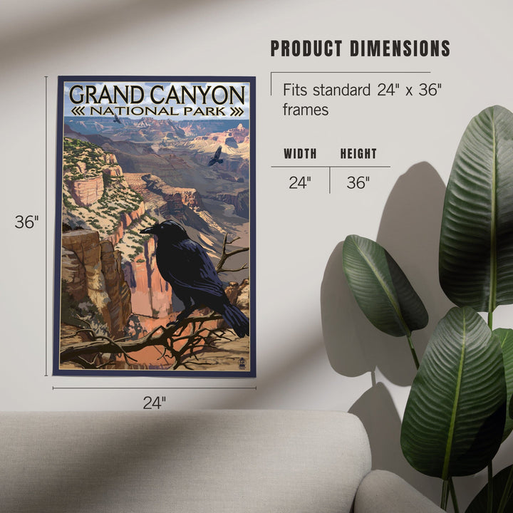 Grand Canyon National Park, Arizona, Ravens at South Rim, Art & Giclee Prints - Lantern Press