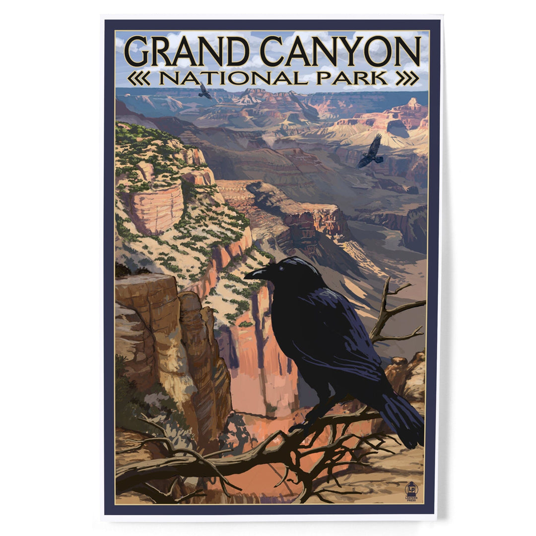 Grand Canyon National Park, Arizona, Ravens at South Rim, Art & Giclee Prints - Lantern Press