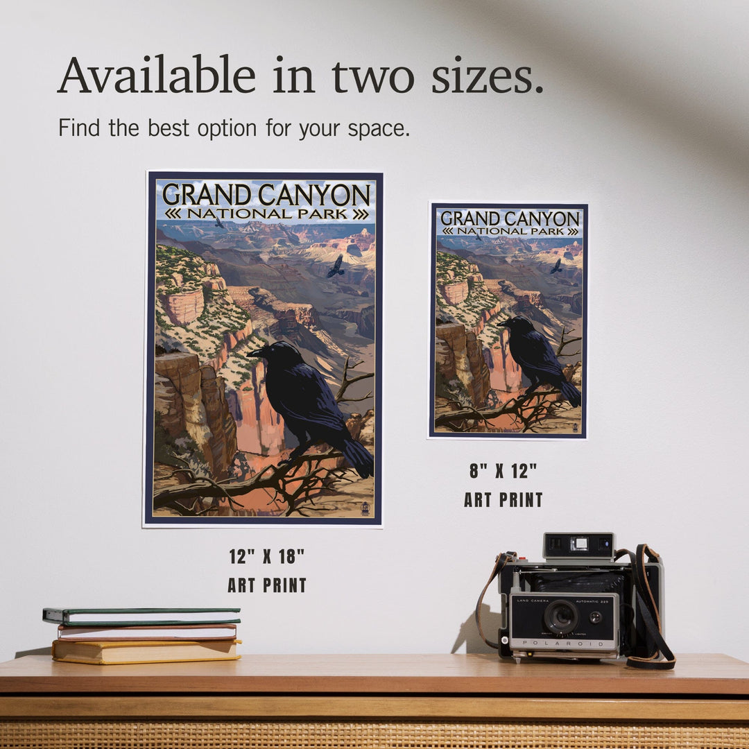 Grand Canyon National Park, Arizona, Ravens at South Rim, Art & Giclee Prints - Lantern Press