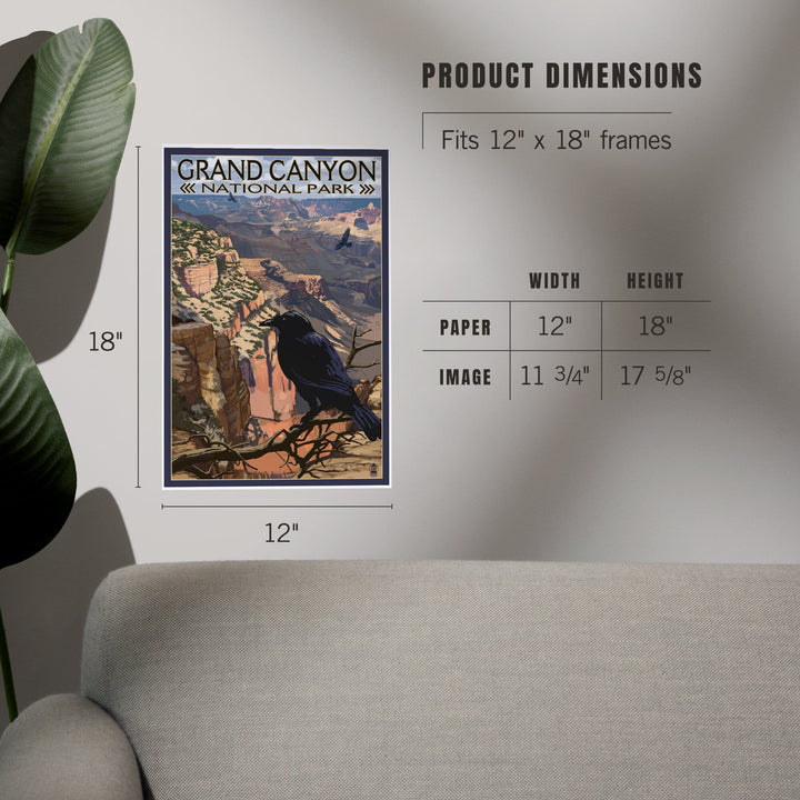 Grand Canyon National Park, Arizona, Ravens at South Rim, Art & Giclee Prints - Lantern Press