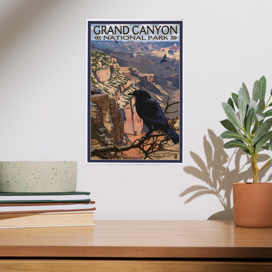 Grand Canyon National Park, Arizona, Ravens at South Rim, Art & Giclee Prints - Lantern Press