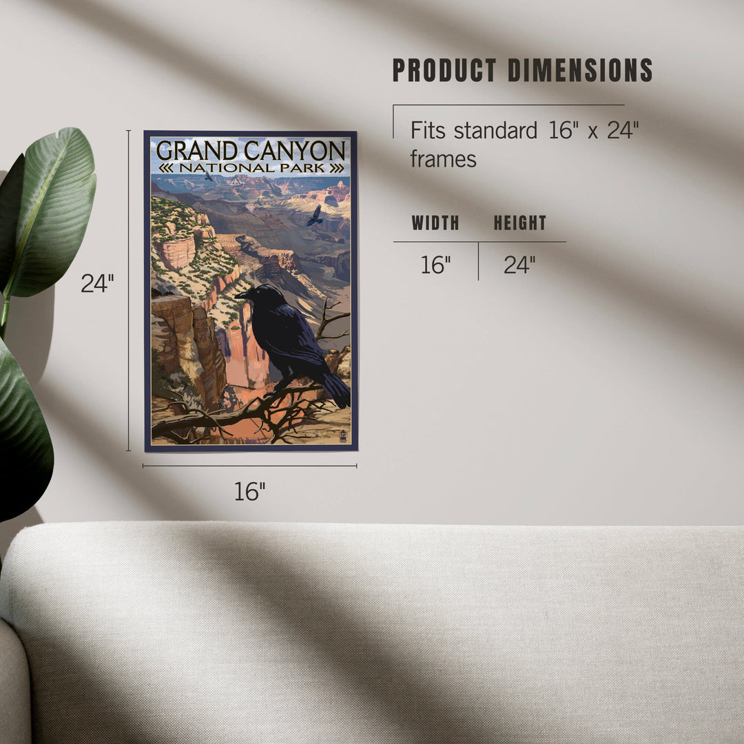 Grand Canyon National Park, Arizona, Ravens at South Rim, Art & Giclee Prints - Lantern Press