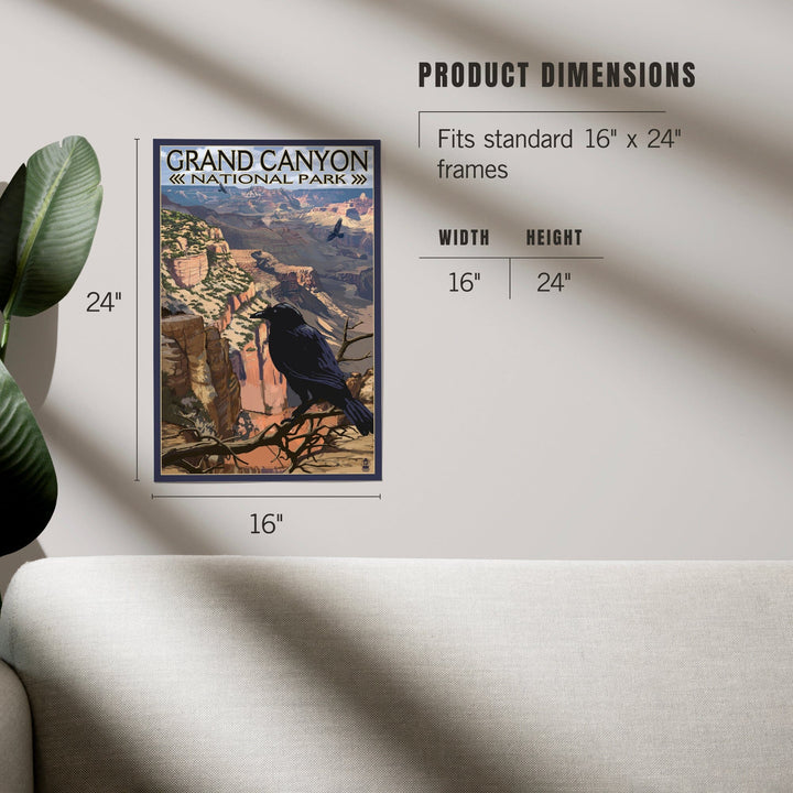 Grand Canyon National Park, Arizona, Ravens at South Rim, Art & Giclee Prints - Lantern Press