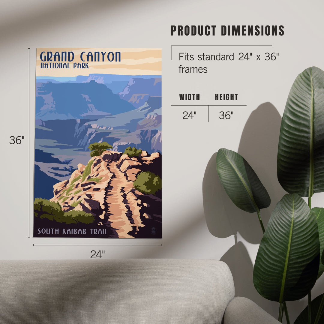 Grand Canyon National Park, Arizona, South Kaibab Trail, Art & Giclee Prints - Lantern Press