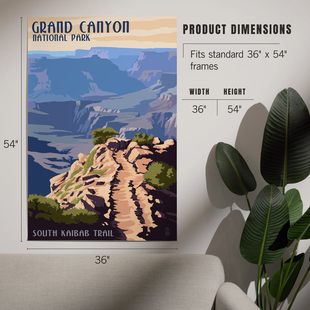 Grand Canyon National Park, Arizona, South Kaibab Trail, Art & Giclee Prints - Lantern Press