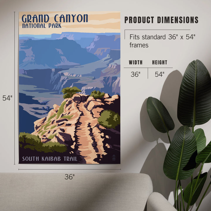 Grand Canyon National Park, Arizona, South Kaibab Trail, Art & Giclee Prints - Lantern Press